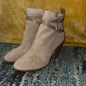 Alex Marie Tan Ankle Boots with Suede Finish *Brand New*